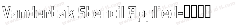 Vandertak Stencil Applied字体转换